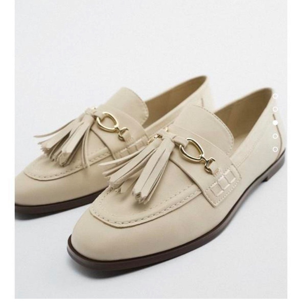 Zara beige loafers size 39